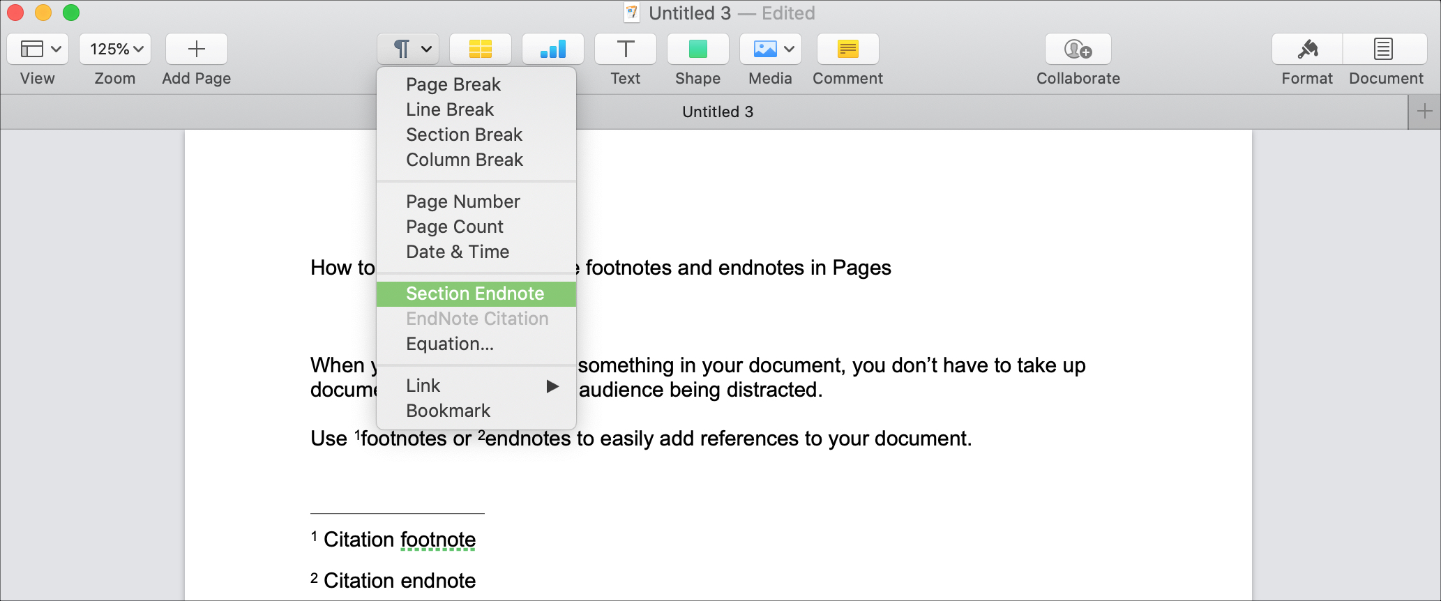convert end notes to footnotes in word for mac